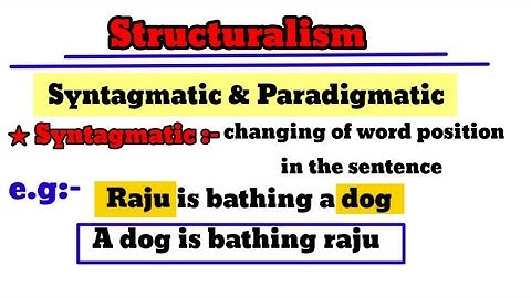 syntagmatic and paradigmatic in linguistic in hindi | syntagmatic & paradigmatic relations #lnmu
