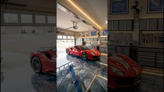 New Red Ferrari in garage #interiordesign #transformyourhome #automobile #ferrari