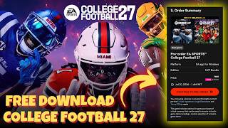 How to Download College Football 27 Free for PC Xbox PS5 and How to Play CFB 27 Early Access Today‼️