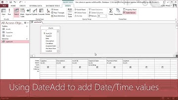 Training - Query criteria 2  Using date criteria in queries  DateDiff and DateAdd - Video 3 of 3
