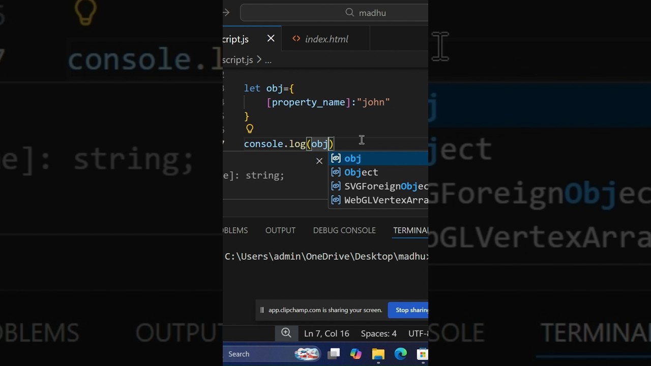 how to add dynamic key in javascript object 