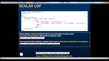 30  Scalar user defined functions in sql server