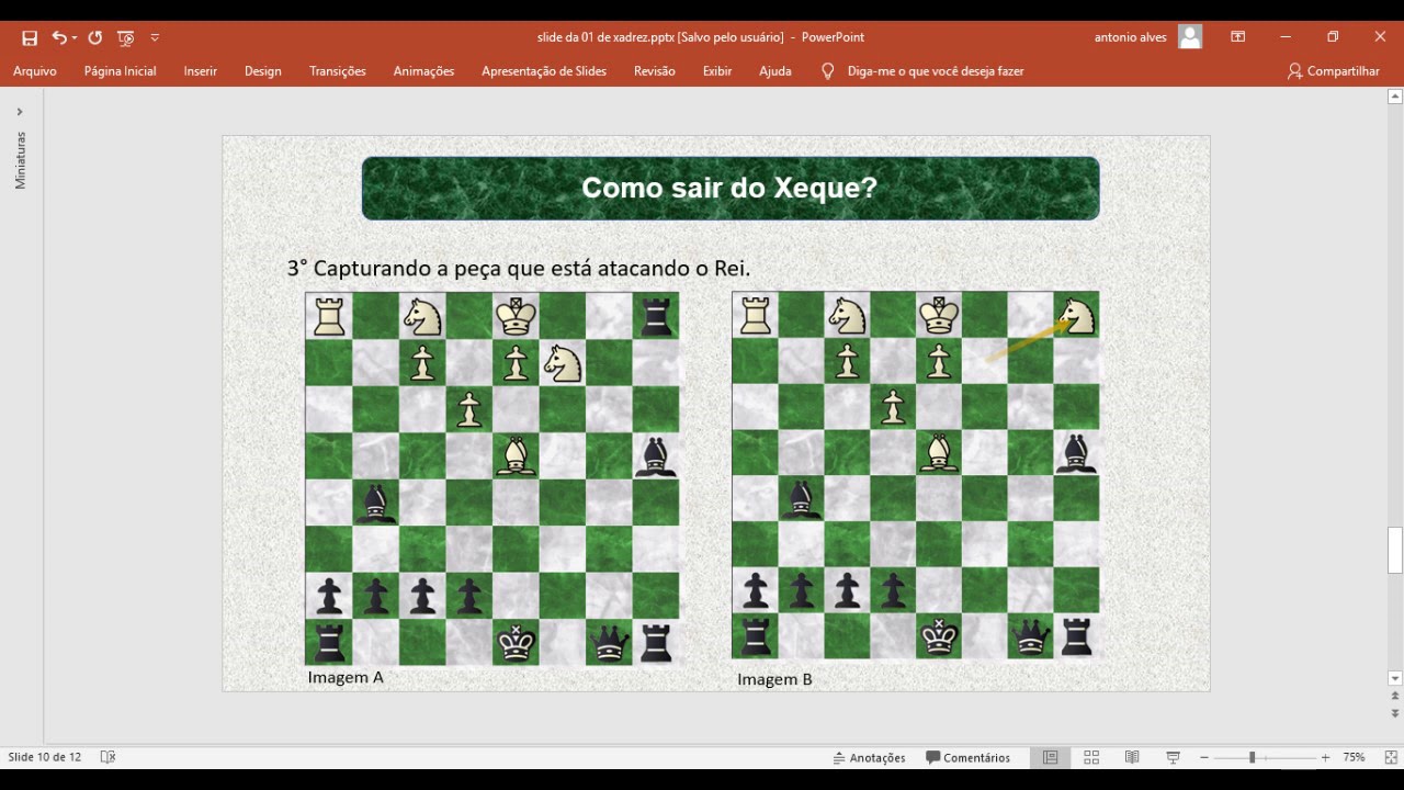 Primeira aula. Xeque e XequeMate. YouTube Primeira aula. Xeque e XequeMate. YouTube