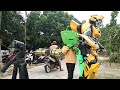 KEDATANGAN Transformer Bumblebee, BoBoiBoy Duri & Adu Du Cosplay ACARA ULTAH MAS WAFI - DJ SPONGEBOB
