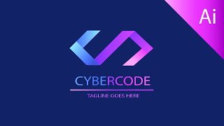 Illustrator Logo Design Tutorial || Web Developer Logo Design || Coding Logo design