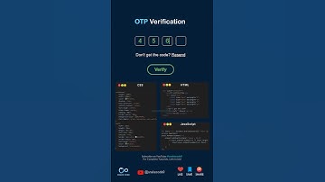 OTP Verification using #html #css #js