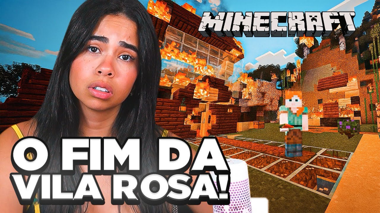 DESTRUÍRAM TODA MINHA VILA ROSA NO MINECRAFT 