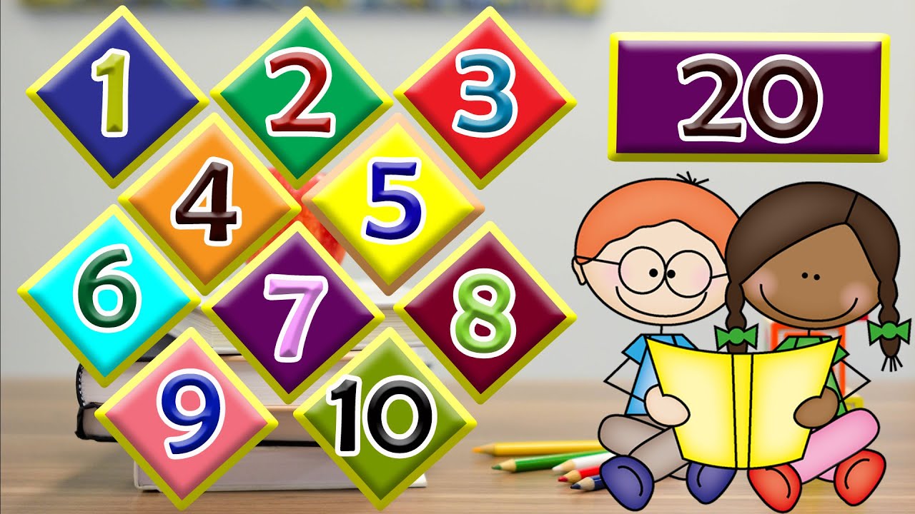 Numbers 123 | Count from 1 to 20 | Counting for Kids Toddlers baby and Kindergarten  | Nursery Fun