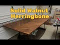 Solid Walnut Herringbone Dining Table