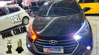 Hb20 2016 Lâmpadas Led H4 Mini Projetor + Led 2Polos Lanterna/Seta + Fitas Drl Seta Sequencial 60cm