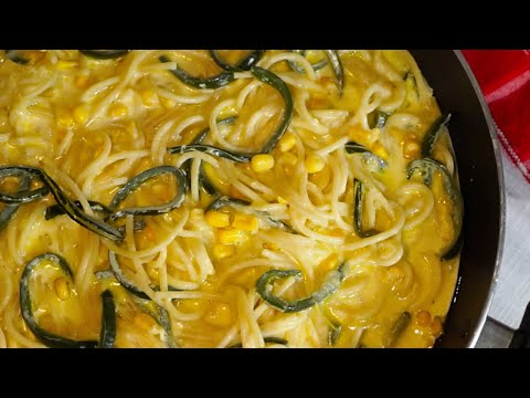 Receta de ESPAGUETI con RAJAS y Crema | Espagueti muy cremoso! – Corazón  Contento Con Ley