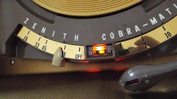 Zenith Stroboscope record player playing a 78 RPM record