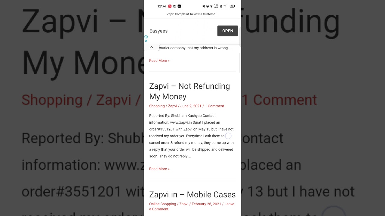 Beware of this fraud company zapvi.in   third class service