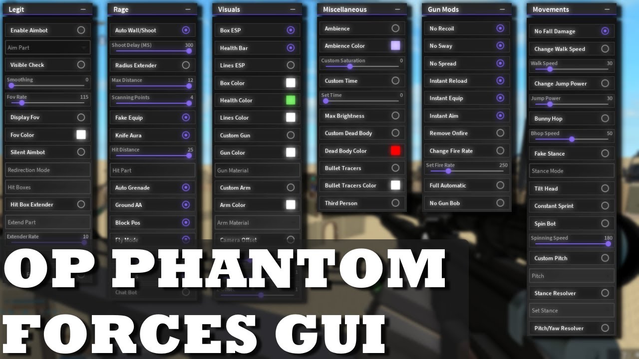 Phantom Forces Roblox Script Hack/Exploit GUI (Pastebin) - YouTube