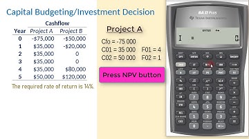 BA II Plus| Cash Flows 2: (Capital Budgeting, NPV)