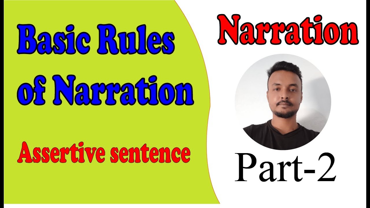Basic rules of narration// Assertive sentence/// Narration Part 2