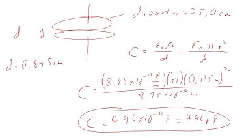 PHYS 2426 Example Problem With a Parallel Plate Capacitor