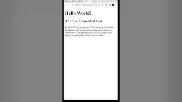 Add Pre Formatted Text in HTML #htmlTipsTricks #htmltutorial