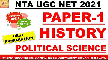 Paper 1 History Political science classes for ugc net 2021