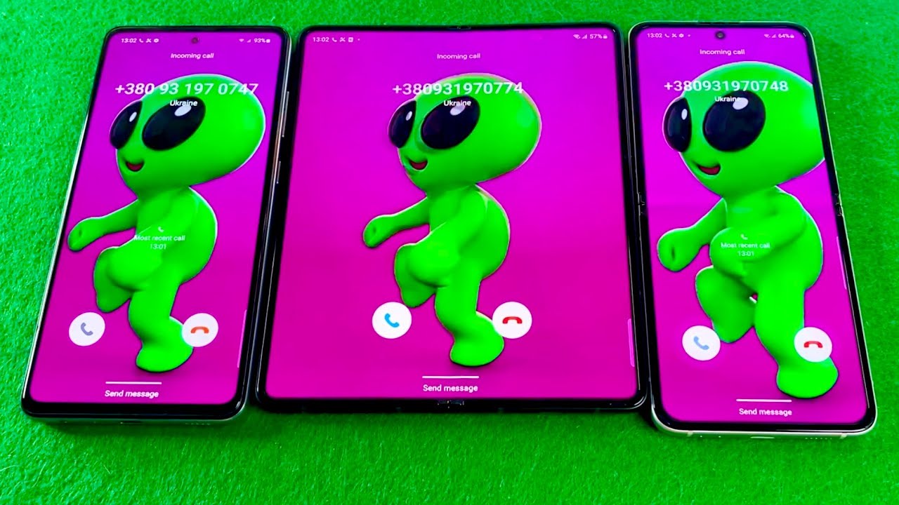 Green Alien Dance Incoming call from to my Samsung Z Fold 3 / Z Flip 3 ...