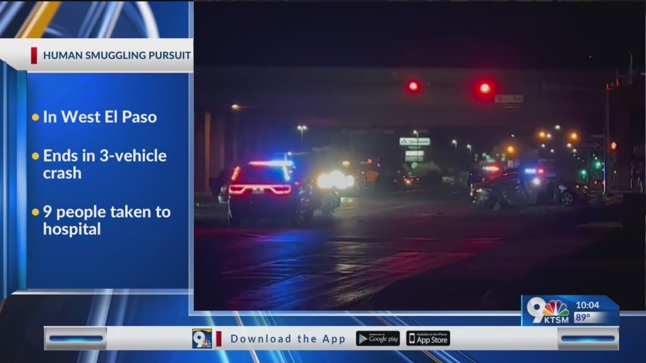 Human smuggling pursuit ends in three-vehicle crash in West El Paso ...
