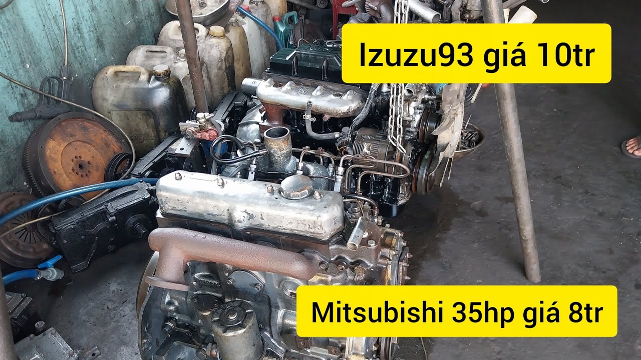 Mitsubishi Nhật giá 8tr izuzu 93 giá 10 huynhDai 4D34 turbo. Kia jt33..Kubota giá 10tr.