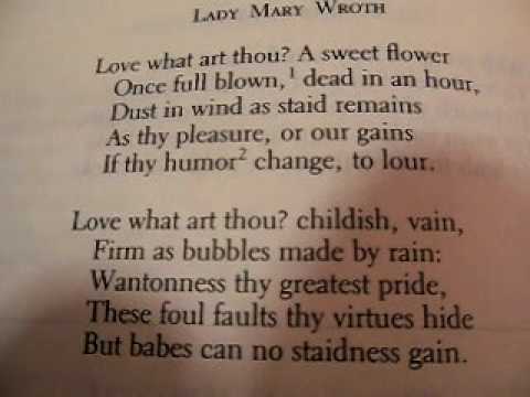 song lady mary wroth