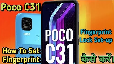 How To Set Fingerprint Lock in Poco C31,Poco C31 Me Fingerprint Lock  Set-up Keise Kare,
