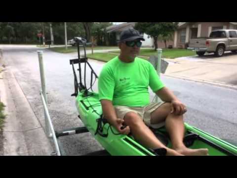 Motorized kayak vertical trolling motor lifting system www. - YouTube