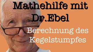 Berechnung Des Kegelstumphvolumens