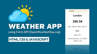 Build a simple weather app using JavaScript screenshot 3