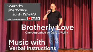 IMPROVER LINE DANCE LESSON 114 - Brotherly Love - Part 2 - Music with verbal instruction