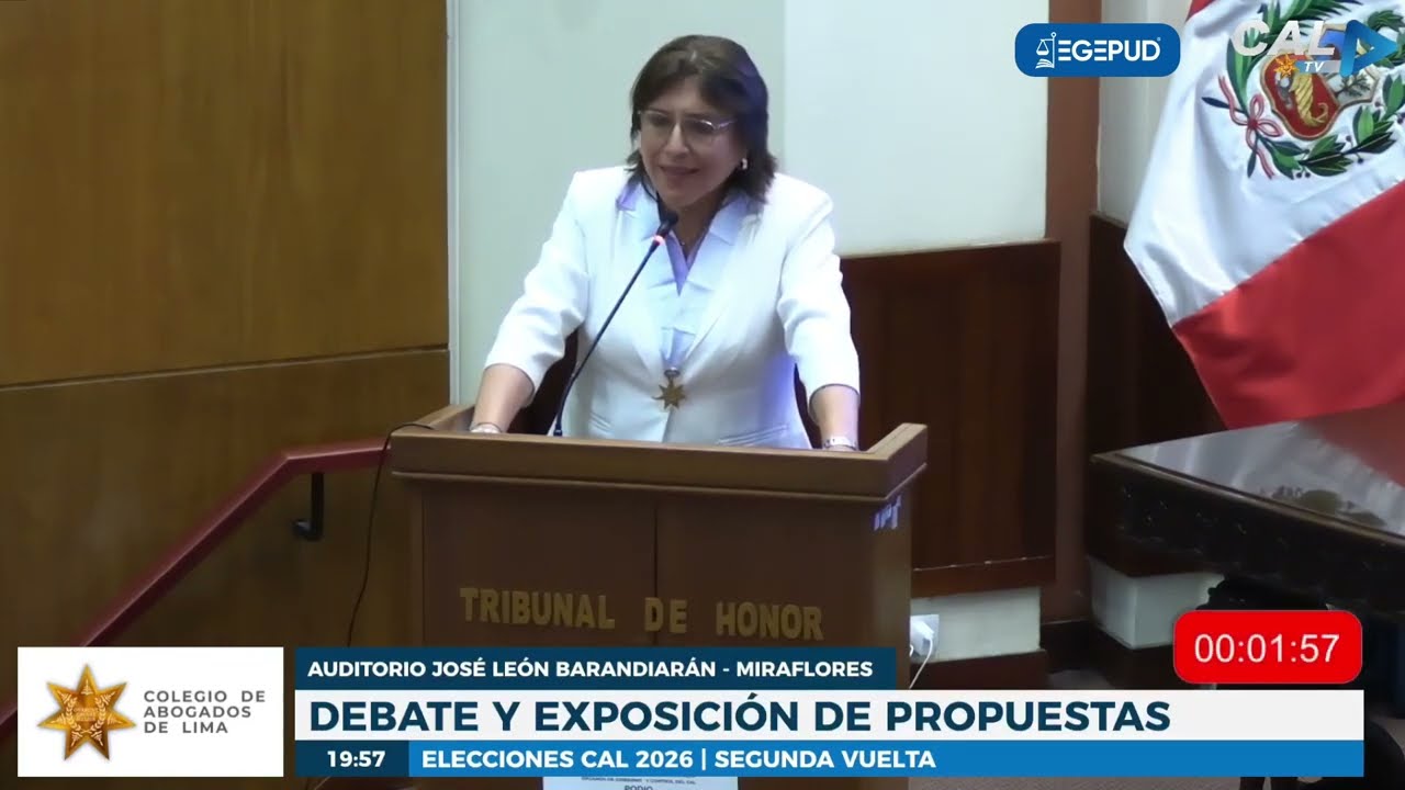 Debate CAL: preguntan a Delia Espinoza sobre la defensa del abogado frente a abusos de autoridades