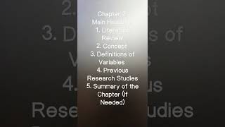 Chapter 2 Main Headings in Thesis 🤩 #Shorts #Shortsviral #shortsyoutube  #myteachs #mswordshortvideo