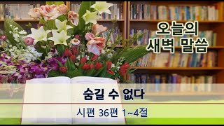 [오늘의 새벽 말씀] 2024년 4월 27일 숨길 수 없다(시편 36:1~4)