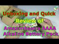 AmazonBasics AAAA 1.5V Alkaline Batteries: Unboxing and Quick Review