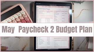 May Paycheck 2 Budget Plan.  Making a Plan and Sticking to It.