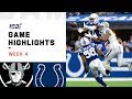 Raiders vs. Colts Week 4 Highlights | NFL 2019