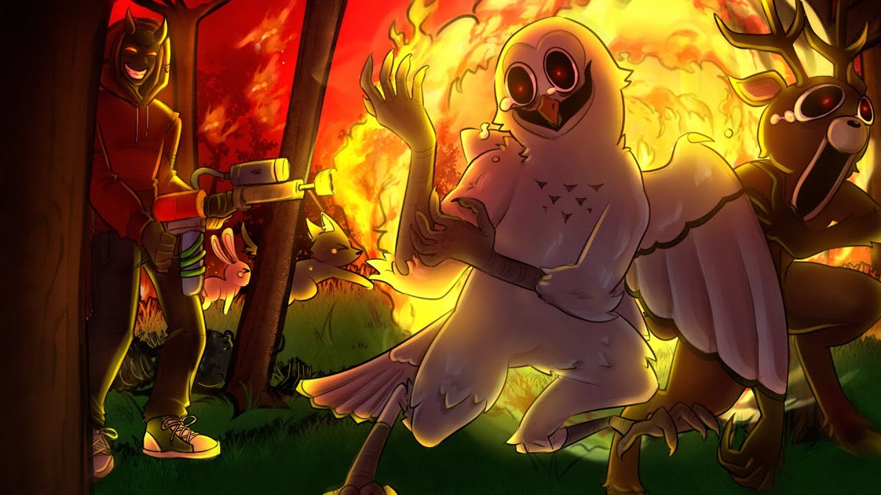 BURNING DOWN THE FOREST... (Survive 99 Nights in The Forest)