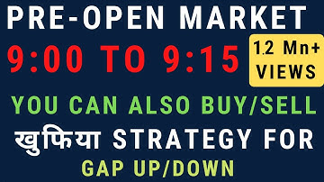 Pre Open Market Session Explained! | NSE BSE Pre Market Strategy 2025