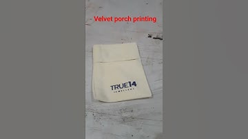 Velvet button pouch printing