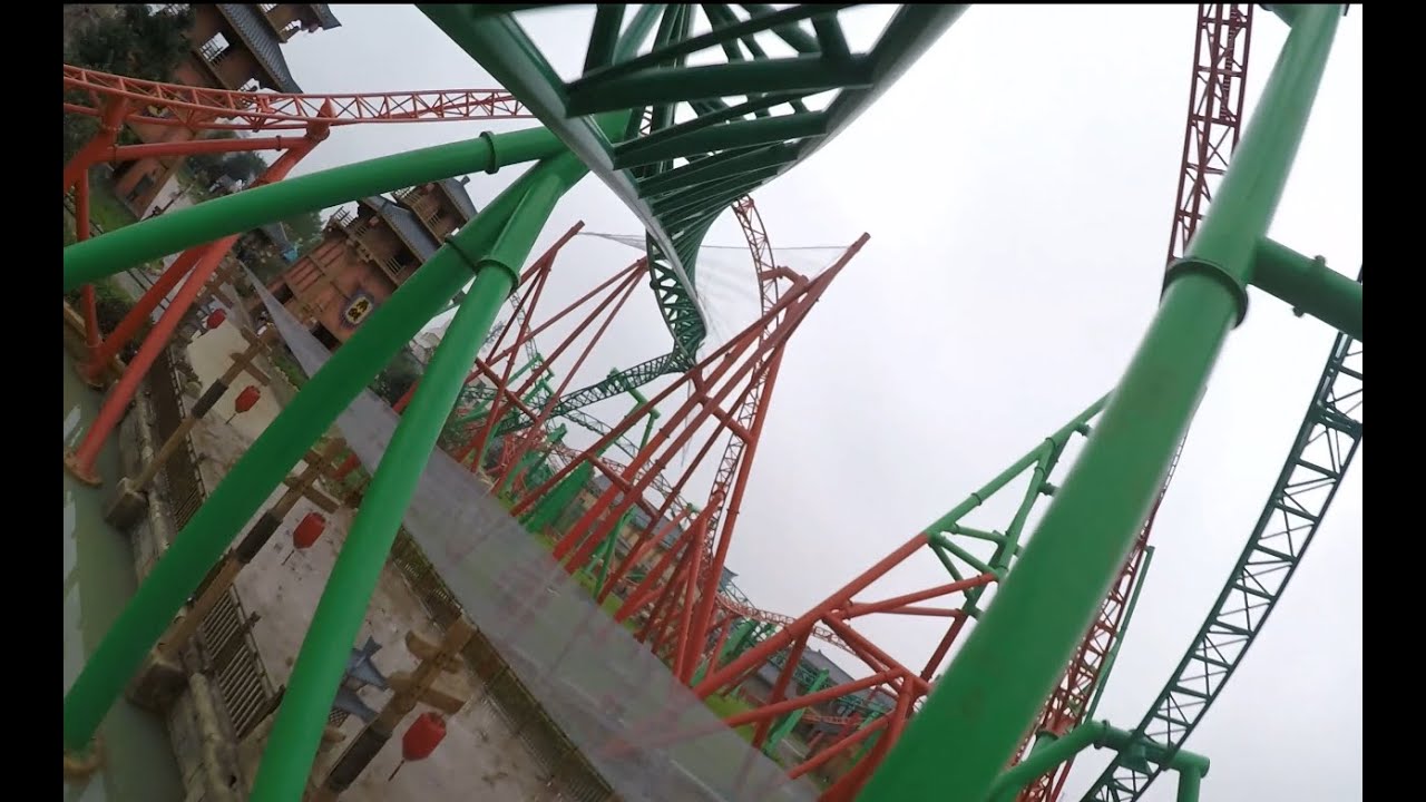 Dueling Dragons （Suspended）Mounted Go Pro 1080P POV Guangzhou Sunac Land