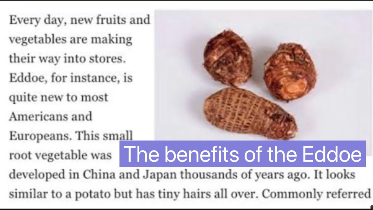 Nutrition value of the Eddoe - YouTube
