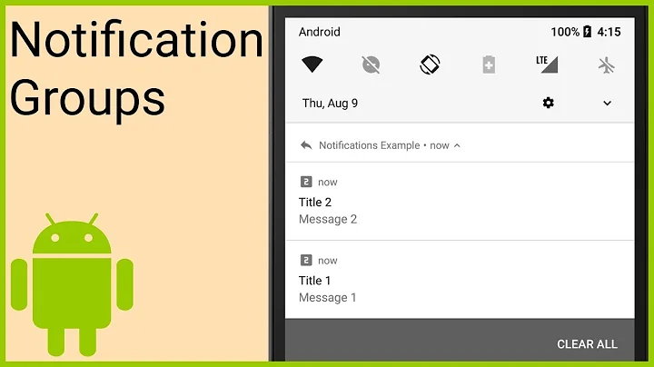 Notifications Tutorial Part 7 - NOTIFICATION GROUPS - Android Studio Tutorial