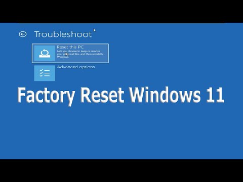 How to reset windows using factory reset windows 11 without password logging in.