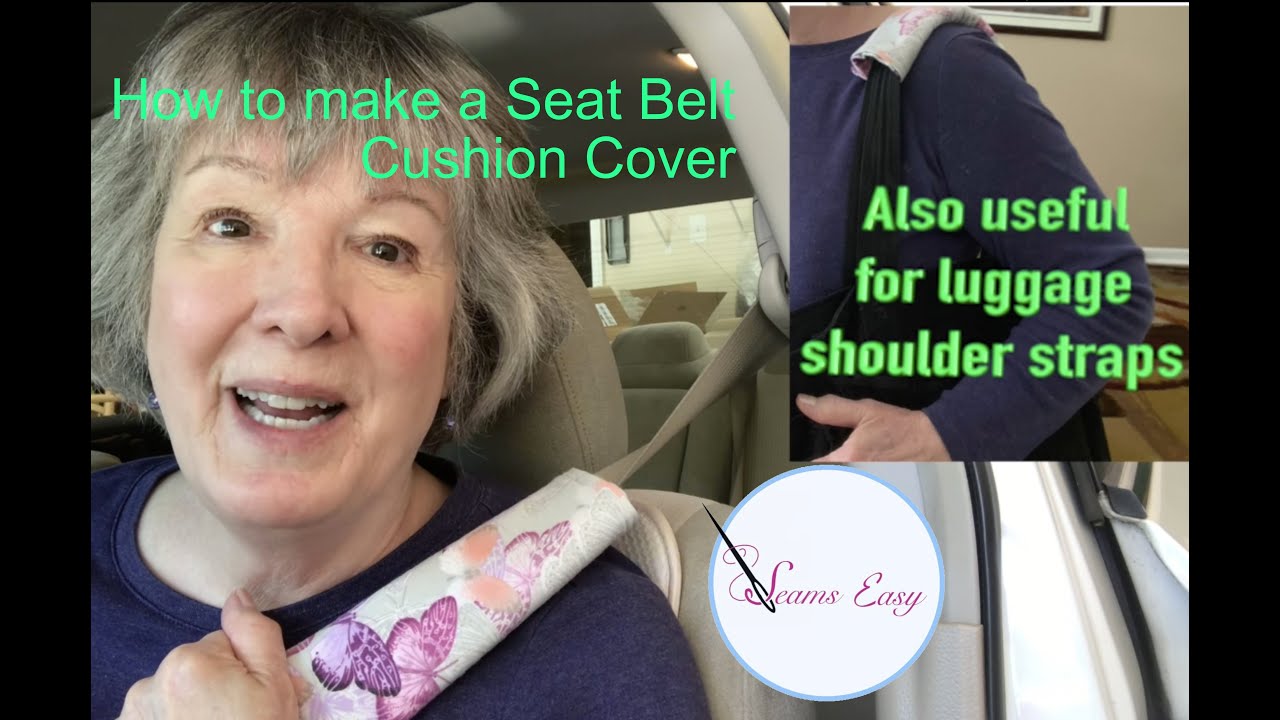 How to make Seat Belt Cushion Cover - FREE PATTERN 