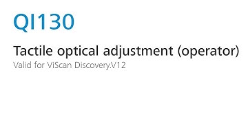 QI130 - Tactile optical adjustment (operator)
