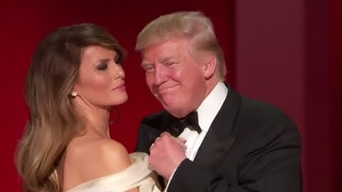 TRUMP AND MELANIA: Trump enjoyed the first dance at the inaugural ball
