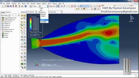 Abaqus CFD- simulation flow through  the jet nozzle