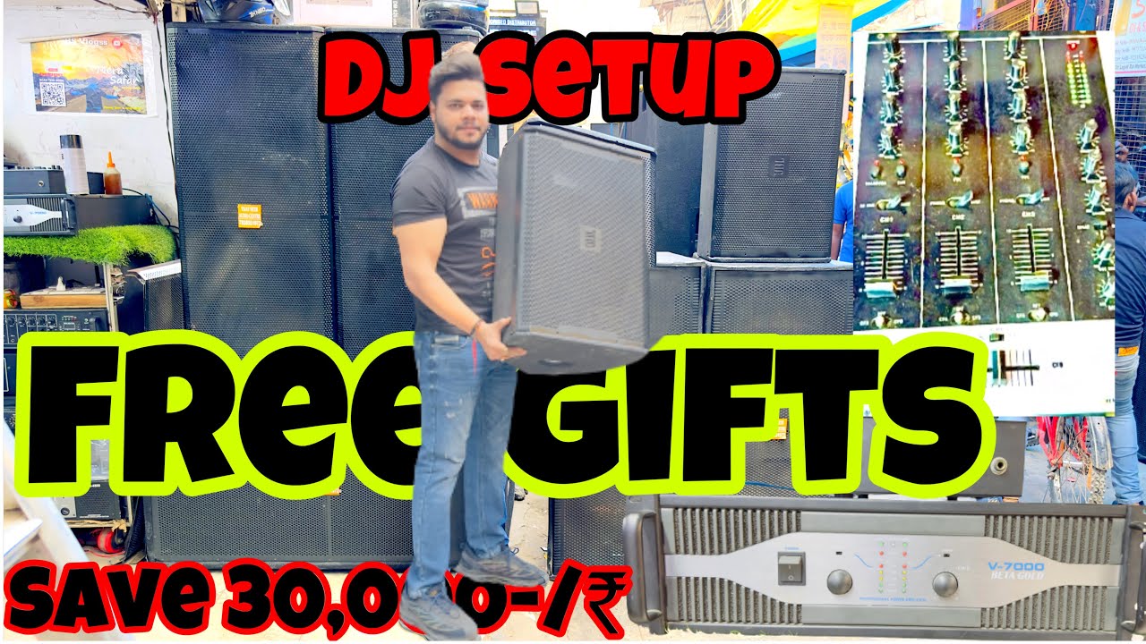 Cheapest Dj Setup 2 Top 41,00 Watt 1 Bass 2400 Watt 4,000 Watt Amp Cheapest Dj Market In Delhi